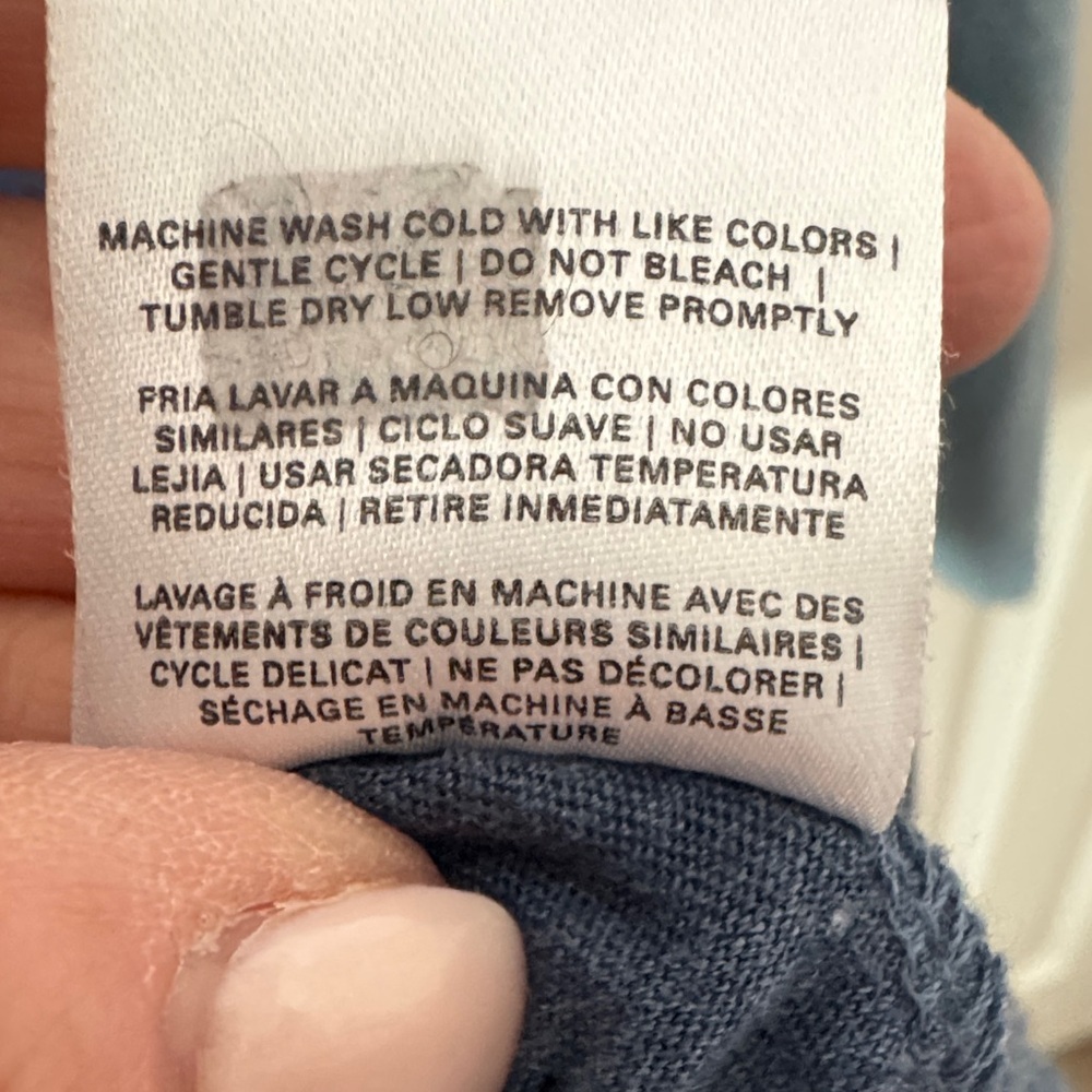 RVCA Two-Tone Blue Raglan Shirt - Picture 6 of 6